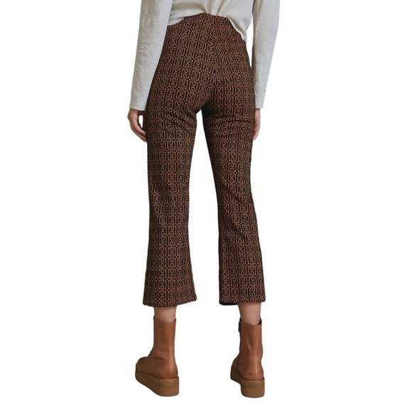 DOLAN x ANTHROPOLOGIE Dulcea Cropped Flare Printed Pants - Picture 2 of 8